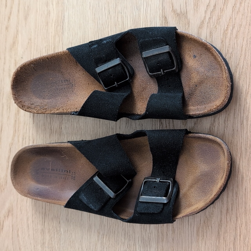 Birkenstock Arizona Black Suede Sandals